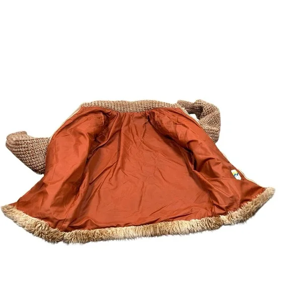 Vintage 70s Jc Penney Teddy Shaggy Fur Knit Jacket Hippie Women's  size XS/S - Picture 6 of 8